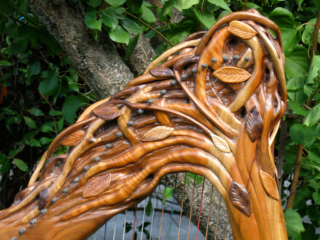 The Rivendell Harp by Glenn Hill is a nylon strung harp style.